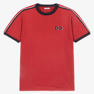 Dolce & Gabbana Boys Teen Red Logo T-shirt