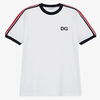 Dolce & Gabbana Boys Teen White Logo T-shirt