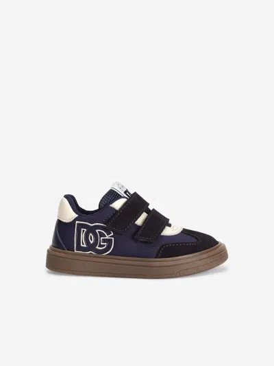 DOLCE & GABBANA DOLCE & GABBANA BOYS VELCRO STRAP LOGO TRAINERS