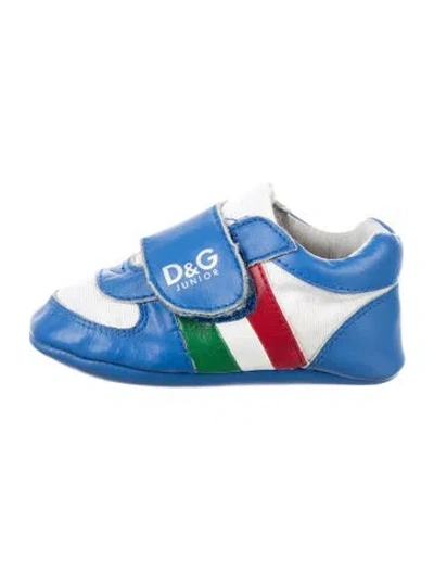 Pre-owned Dolce & Gabbana Babies' Boys Velcro Strapped Shoes In Blue