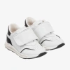 DOLCE & GABBANA BOYS WHITE LEATHER TRAINERS