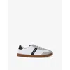 DOLCE & GABBANA WHITE/BLK BRANDED LEATHER AND SUEDE TRAINERS 4-12 YEARS EUR 33 / 1 UK