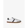 Dolce & Gabbana White/blk Branded Leather And Suede Trainers 4-12 Years Eur 33 / 1 Uk In White/blk