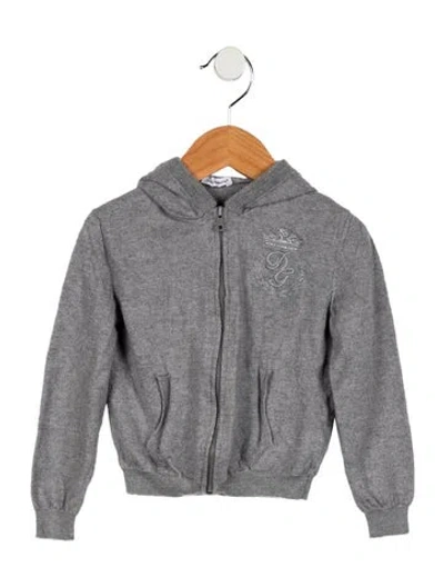 Pre-owned Dolce & Gabbana Babies' Boys' Wool Knit Cardigan In Gray