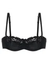 Dolce & Gabbana Silk Bra With Adjustable Shoulder Straps In Black