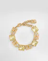 Dolce & Gabbana Bracelet With Dg Logo And Rhinestones In Oro