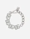 Dolce & Gabbana Bracelet With Dg Logos In Silver