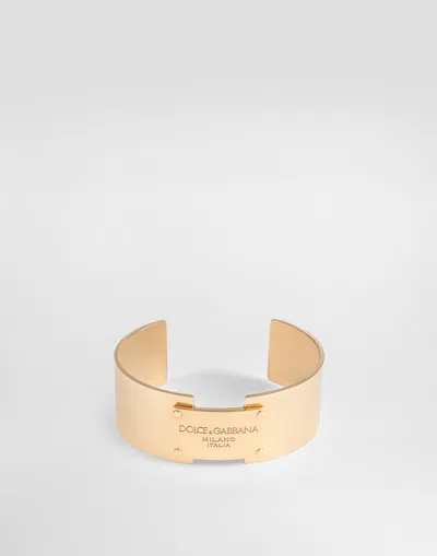 Dolce & Gabbana Bracelet With Dolce&gabbana Logo Tag In Gold