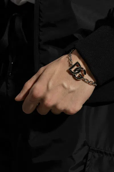 Dolce & Gabbana Bracelet With Logo In Silver