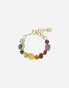 Dolce & Gabbana Bracelet With Multi-colored Gems Gold Female Onesize In Gold