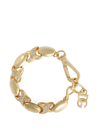 Dolce & Gabbana Bracelet With Rhinestones In Gold