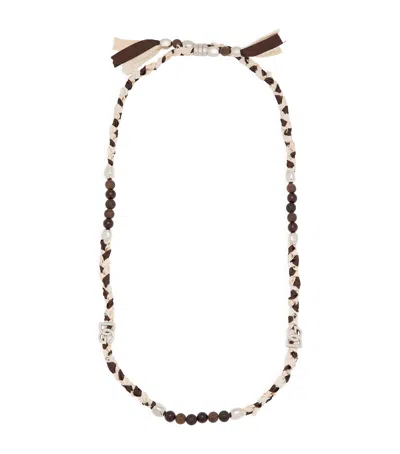 Dolce & Gabbana Braided Beaded Necklace In Multi