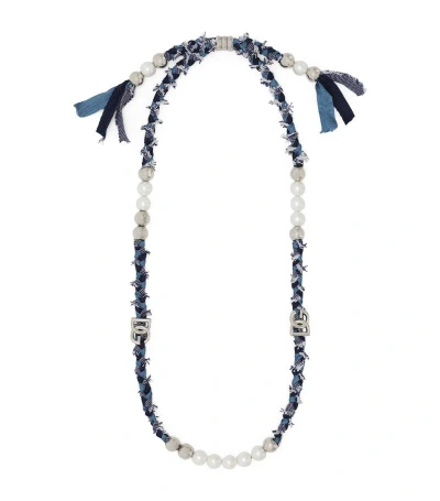 Dolce & Gabbana Braided Beaded Necklace In Multi