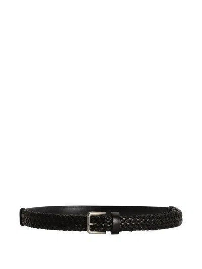 Dolce & Gabbana Braided Belt In Black