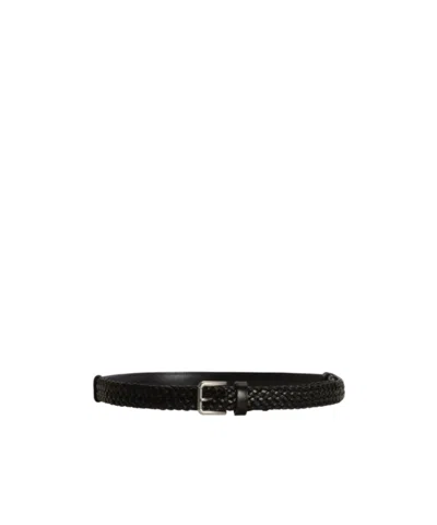 Dolce & Gabbana Braided Belt In Black