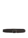 Dolce & Gabbana Braided Leather Belt In Black