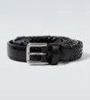 Dolce & Gabbana Braided Leather Belt In Black