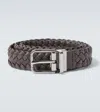 Dolce & Gabbana Braided Leather Belt In Brown