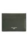 Dolce & Gabbana Braided Leather Cardholder In Black