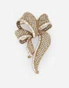 Dolce & Gabbana Braided Ribbon-style Brooch With Bow In ゴールド