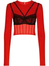 Dolce & Gabbana Cropped-top In Red