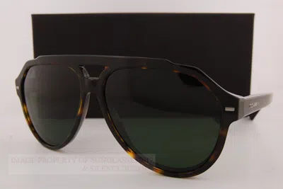 Pre-owned Dolce & Gabbana Brand  Sunglasses Dg 4452 502/71 Tortoise/dark Green For Men