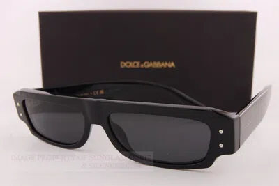 Pre-owned Dolce & Gabbana Brand  Sunglasses Dg 4458 501/87 Black/dark Gray For Men