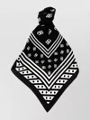 Dolce & Gabbana Brand Emblem Square Scarf With Striped Border