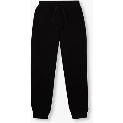 Dolce & Gabbana Kids' Logo-patch Cotton Track Pants In Black