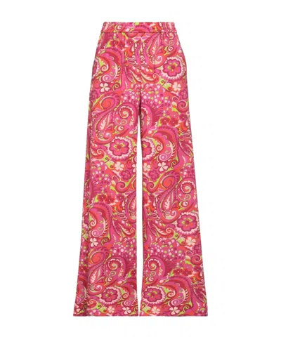 Dolce & Gabbana Brand Printed Pants In Pink