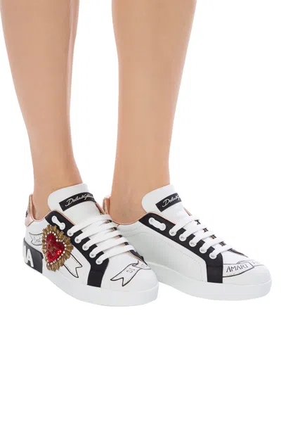 Dolce & Gabbana Branded Sneakers In White