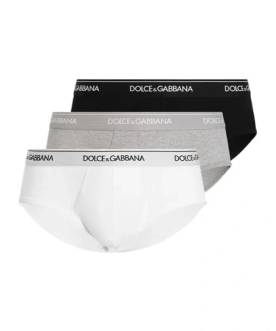 DOLCE & GABBANA DOLCE  GABBANA LOGO WAISTBAND SET OF THREE BRIEFS