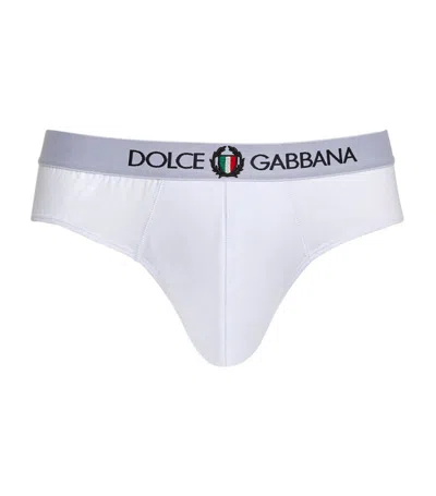 Dolce & Gabbana Brando Crest Briefs In White