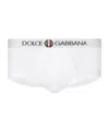 Dolce & Gabbana Elastic Waist Logo Briefs In White