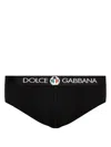 Dolce & Gabbana Brando Logo-waistband Briefs In Black