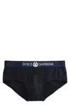 Dolce & Gabbana Brando Briefs In Two-way Stretch Cotton Jersey In Blue