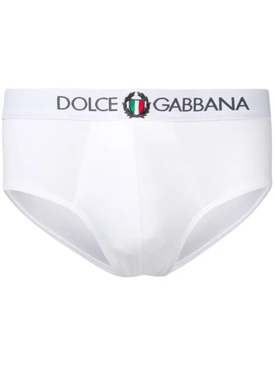Dolce & Gabbana Brando Logo-waistband Briefs In Black