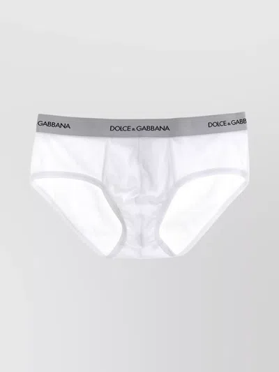 Dolce & Gabbana 'brando' Ribbed Texture Elastic Waistband Briefs