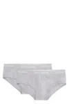 Dolce & Gabbana Two-pack Cotton Briefs Featuring Elastic Waistband In Gray
