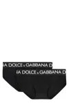 Dolce & Gabbana Brando Set Of Two Cotton Briefs With Logoed Elastic Band