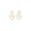Dolce & Gabbana Stylish Brass & Plexiglass Earrings Clips In Silver