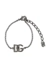 Dolce & Gabbana Dg Logo Bracelet In Gray