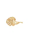 Dolce & Gabbana Leaf-motif Brass Brooch In Yellow
