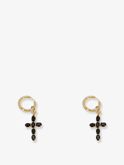 Dolce & Gabbana Brass Earrings In Black