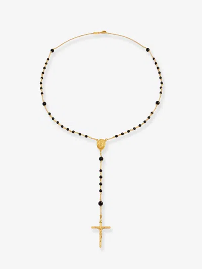 Dolce & Gabbana Brass Necklace With Cross In Gold