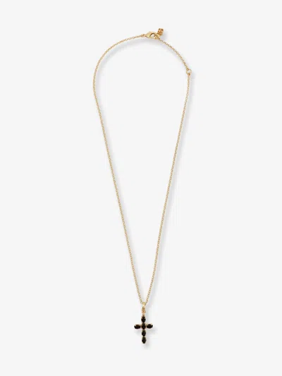 Dolce & Gabbana Brass Necklace With Cross Pendant In Gold