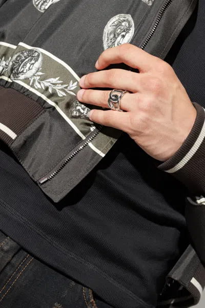 Dolce & Gabbana Brass Ring In Silver