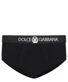 Dolce & Gabbana Brando Briefs In Two-way Stretch Cotton Jersey In Black