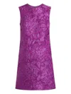 Dolce & Gabbana Mini Dress With Brocade Effect In Purple