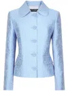 Dolce & Gabbana Single-breasted Floral Gabbana Jacket In Pink
